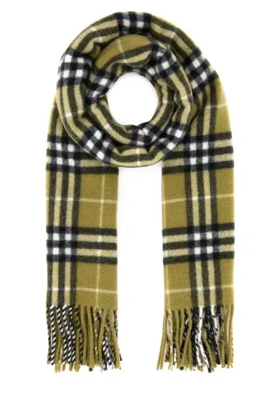 Burberry Embroidered Cashmere Scarf In Acre