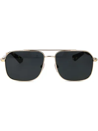 Burberry Eyewear 0be3159 Pilot-frame Sunglasses In Gold