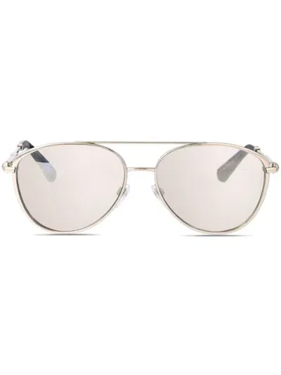 Burberry Eyewear Round-frame Sunglasses In 银色