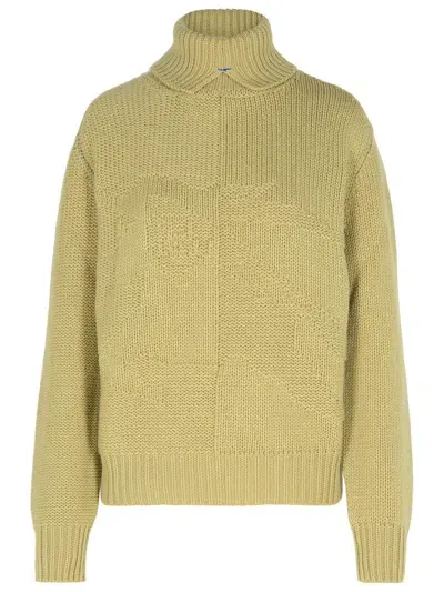 Burberry Green Cashmere Turtleneck Sweater