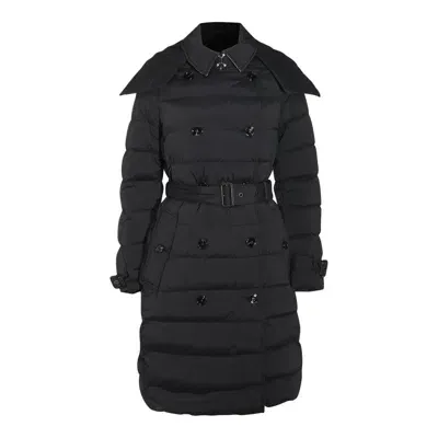 Burberry Hooded Quilted Belted In Black