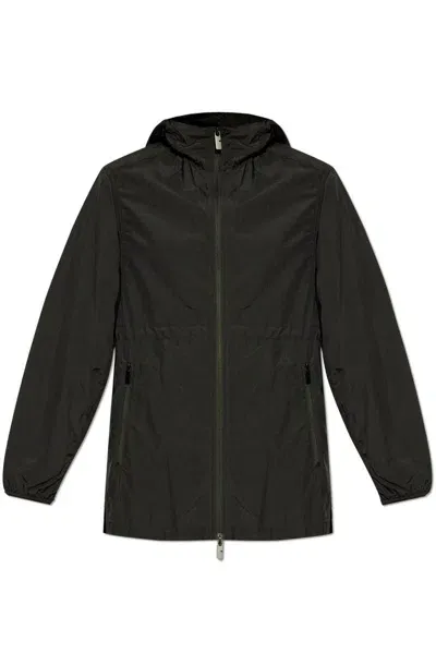 Burberry Hooded Zip In Black