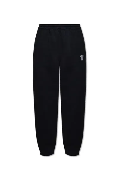 Burberry Logo Printed Sweatpants In Black