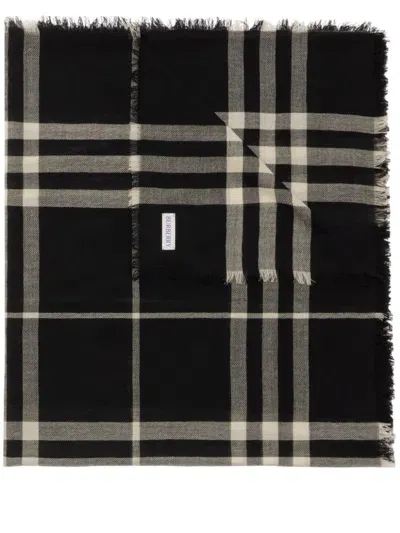 Burberry Logo Scarf In Black