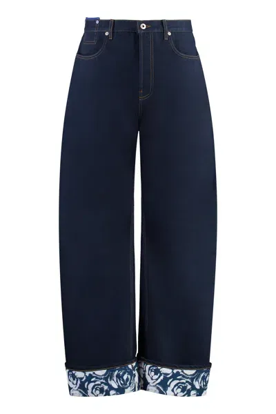 Burberry Wide-leg Jeans In Blue