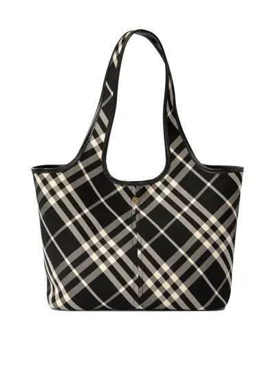 Burberry Nova Checked Top Handle Bag In Multi