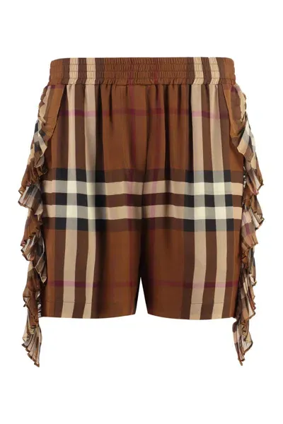 Burberry Shorts In Brown