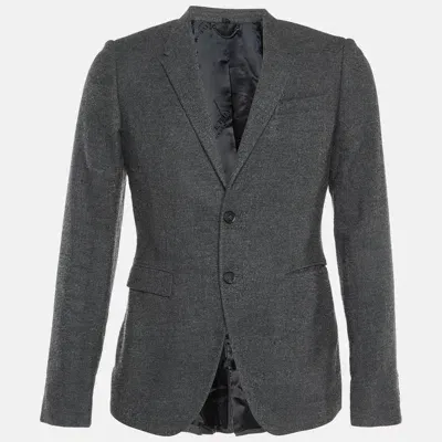 Pre-owned Burberry Prorsum Grey Wool Single Breasted Blazer S