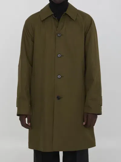 Burberry Reversible Raincoat In Green