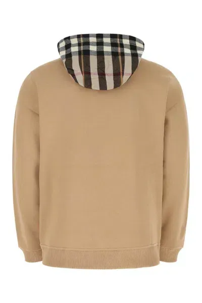 Burberry Beige Cotton Blend Sweatshirt In Beige O Tan