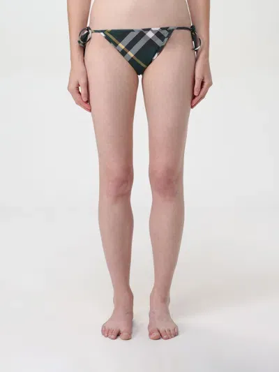 Burberry Green Check Bikini Bottom In 绿色