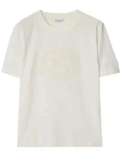 Burberry T Shirt Ekd In White