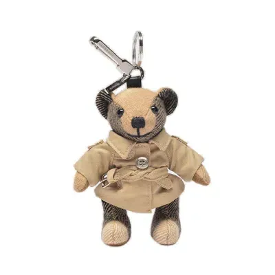 Burberry Thomas Bear Bag Charm In Beige