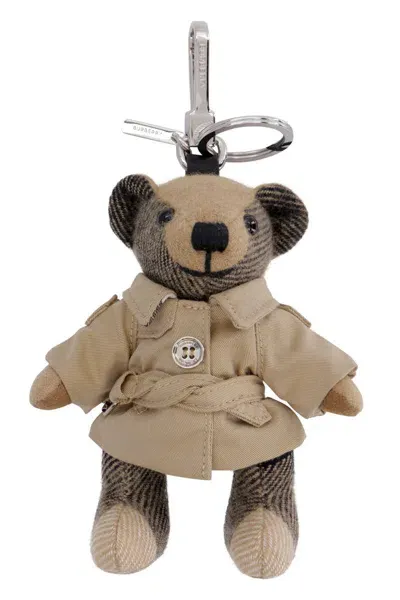 Burberry Thomas Trench-coat Teddy Bear Key-ring In Brown