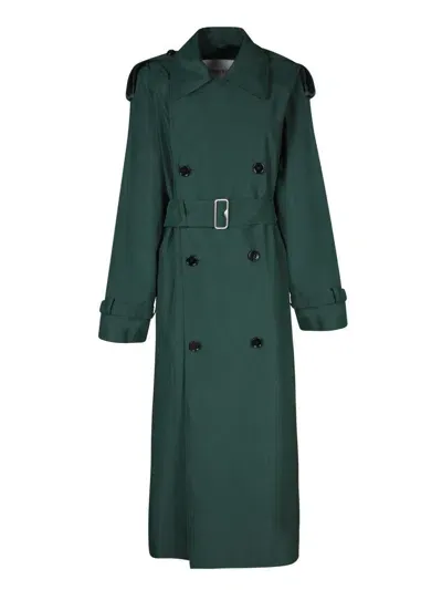 Burberry Trench Coats In Green