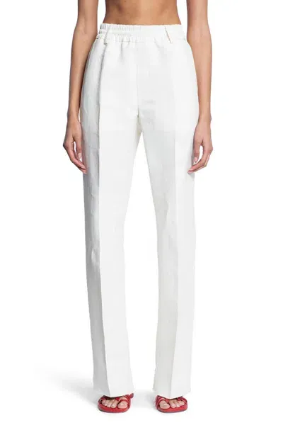 Burberry Trousers In White