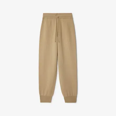 Burberry Wool-blend Track Pants In Sand