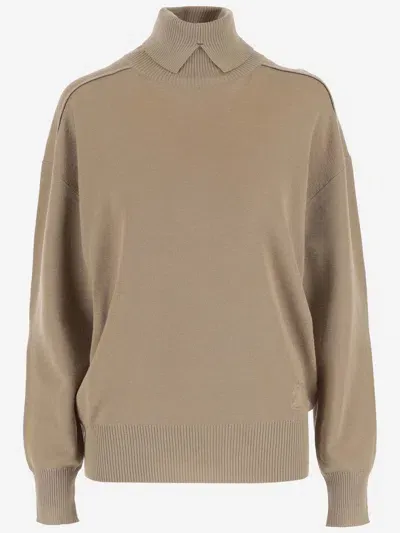 Burberry Wool Pullover In Beige