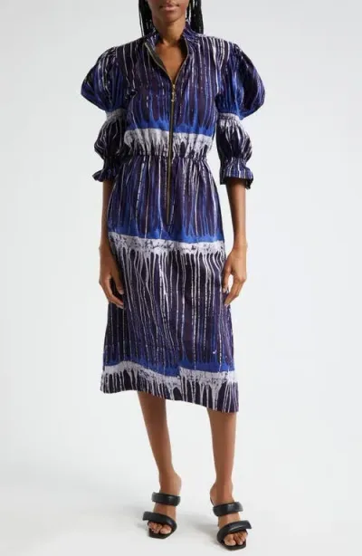 Busayo Alaiye Midi Dress In Blue