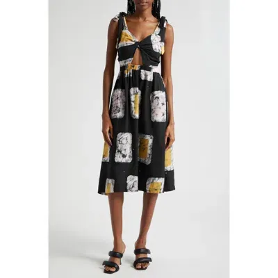 Busayo Debo Midi Sundress In Black Multicolored