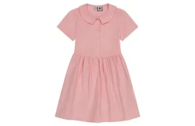 Busy Bees Kids'  Charlotte Point Collar Dress In Light Pink Corduroy