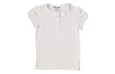 Busy Bees Babies'  Eliza Ruffle Knit Polo In White