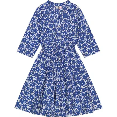 Busy Bees Kids'  Gabriela Circle Skirt Dress In Blue Poppy