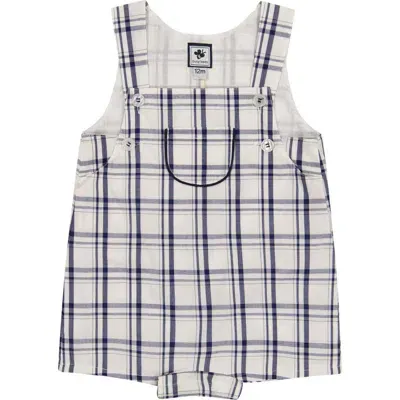 Busy Bees Babies'  George Classic Romper In Navy Plaid