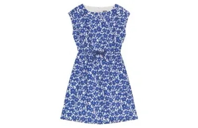 Busy Bees Kids'  Izzy Drawstring Dress In Blue Poppy