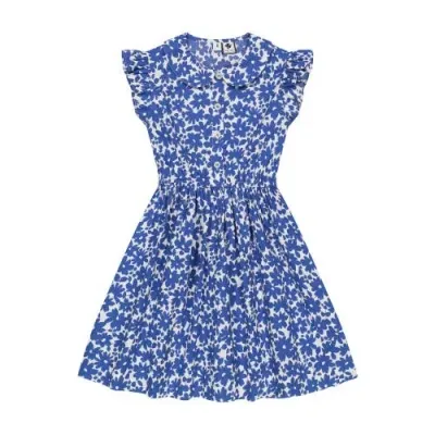 Busy Bees Kids'  Juniper Button Front Dress In Blue Poppy