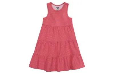 Busy Bees Babies'  Parker Racerback Dress In Red Mini Navy Stripe