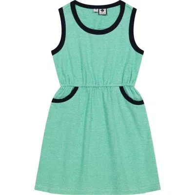 Busy Bees Kids'  Ruby Pocket Dress In Green Chambray