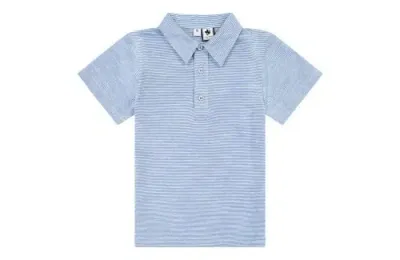 Busy Bees Kids'  Short Sleeve Polo In Blue Chambray