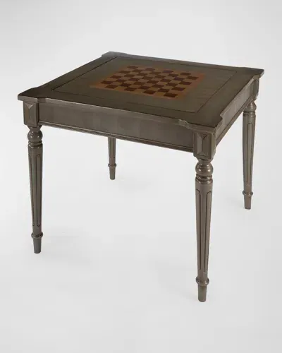 Butler Specialty Co Vincent Game Table In Silver Satin