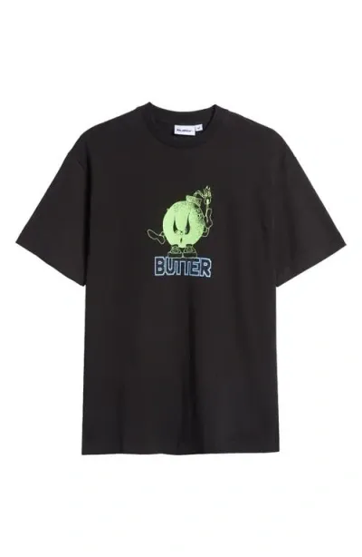 Butter Goods Bomb Logo Cotton Graphic T-shirt In Black