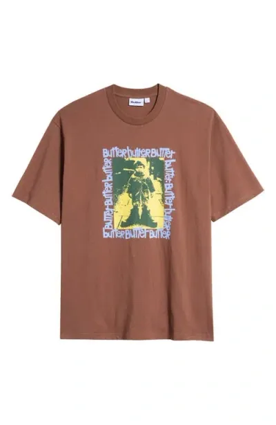 Butter Goods Stolen Boots Graphic T-shirt In Brown