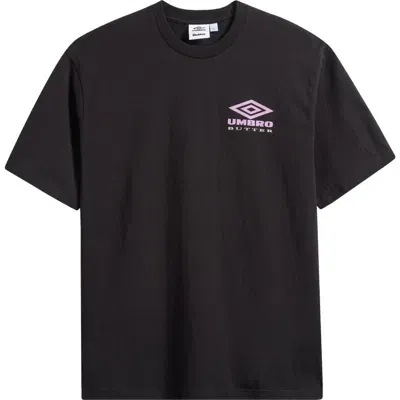 Butter Goods X Umbro Lines Graphic T-shirt In Black