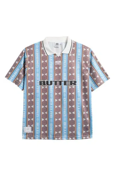 Butter Goods X Umbro Vert Soccer Jersey In Sky/brown