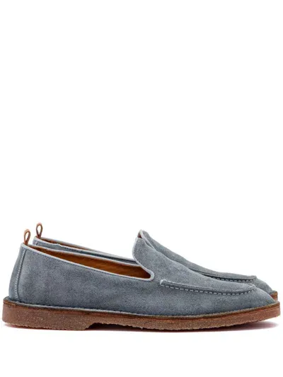 Buttero Suede Loafers In Blue