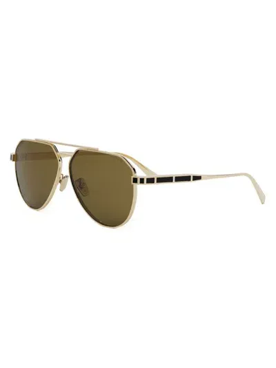 Bvlgari Octo Pilot Sunglasses In Gold