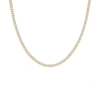 By Adina Eden Cz Tennis Necklace In Gold 3