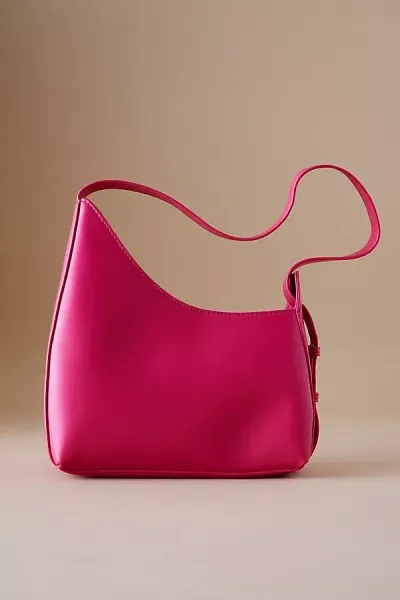 By Anthropologie Asymmetrical Buckle Shoulder Bag In Pink