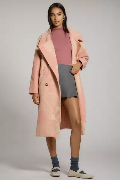 By Anthropologie Cocoon Coat Jacket In Pink