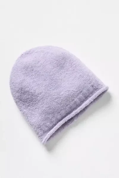 By Anthropologie Roll Brim Beanie In Purple