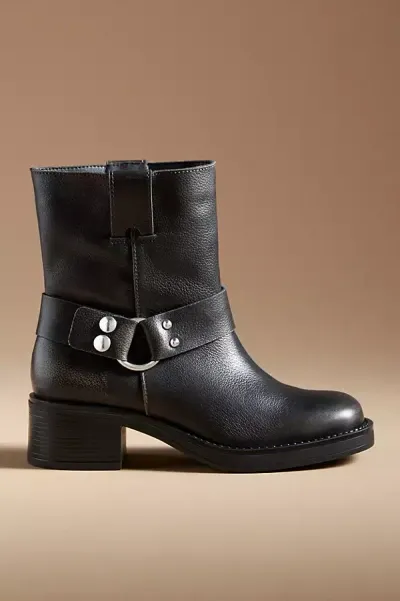 By Anthropologie Short Biker Boots In Black