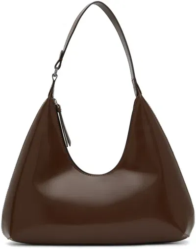 By Far Amber Leather Shoulder Bag In Braun