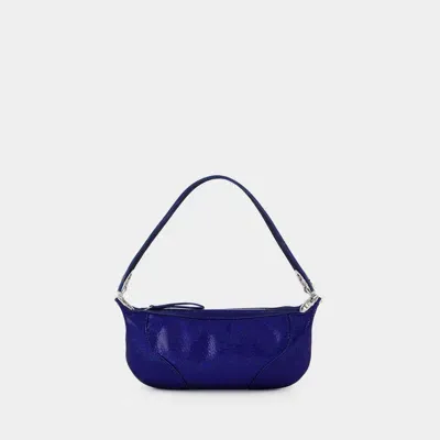 By Far Mini Amira Hobo Bag -  - Blue - Leather