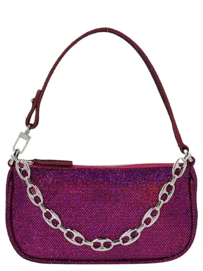 By Far Rachel Zipped Mini Tote Bag In Fuchsia