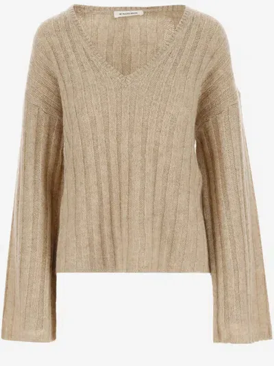 By Malene Birger Cimone Sweater In Wool Blend In Beige