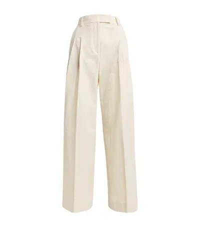 By Malene Birger Cotton-blend Cymbaria Trousers In White